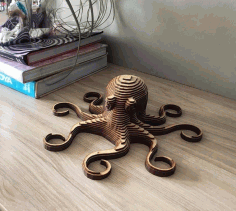 Laser Cut Octopus Layered Wooden Free DXF File