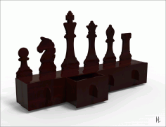 Laser Cut Organizer Chess 4mm Free Vector File