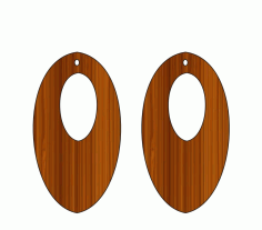 Laser Cut Oval Shaped Earrings Set Jewelry Templates Wood Cutout Free Vector File