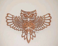 Laser Cut Owl Clock Design Free Vector File