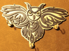 Laser Cut Owl Key Holder Free Vector File