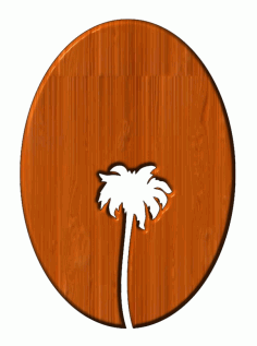 Laser Cut Palm Coconut Tree Unfinished Wood Cutout Free Vector File