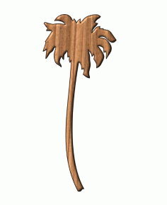 Laser Cut Palm Tree Shape Unfinished Wood Tropical Craft Cutout Free Vector File