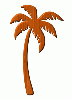 Laser Cut Palm Tree Shape Unfinished Wood Tropical Craft Free Vector File