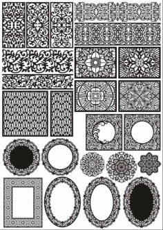 Laser Cut Panels Decorative Pattern Free Vector File