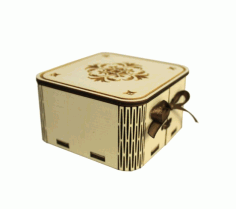 Laser Cut Personalised Small Wooden Gift Box Free Vector File