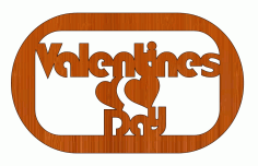 Laser Cut Personalized Couple Valentines Day Gift Tag Wooden Keychain Free Vector File