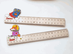 Laser Cut Personalized Kids Rulers Free Vector File
