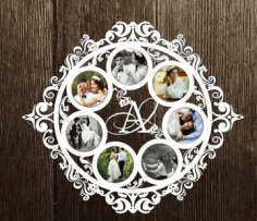 Laser Cut Photo Frame Layout Free Vector File