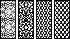 Laser Cut Privacy Partition Indoor Panel Room Divider Seamless Floral Lattice Stencil Free DXF File