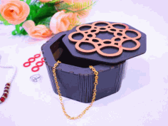 Laser Cut Round Jewelry Box 3mm Free Vector File