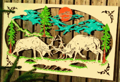 Laser Cut Scenery Wall Art Free DXF File