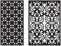 Laser Cut Seamless Ornament Patterns Free DXF File