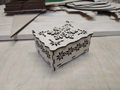 Laser Cut Snowflake Favor Box Free Vector File
