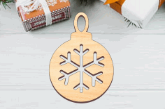 Laser Cut Snowflakes Bauble Christmas Ornament Xmas Decorations Free DXF File