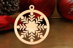 Laser Cut Snowflakes Bauble For Christmas Decorations Free Vector File