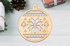 Laser Cut Snowflakes Bauble Ornament Christmas Decorations Free Vector File, Free Vectors File