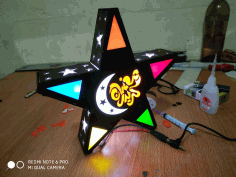 Laser Cut Star Lamp Night Light Free DXF File