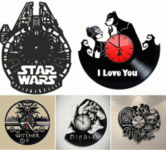 Laser Cut Star Wars Wall Clocks Free Vector File