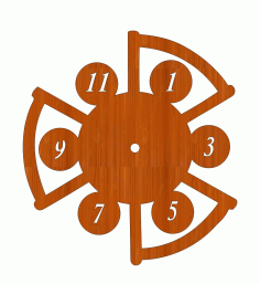 Laser Cut Stylish 3d Wooden Gift Wall Clock Free Vector File