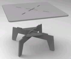 Laser Cut Table 750x750x350 Free DXF File