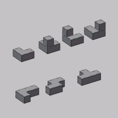 Laser Cut Tetris Blocks 3d Free Vector File, Free Vectors File