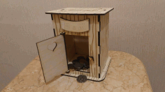 Laser Cut Toilet Piggy Bank 3d Puzzle Free Vector File