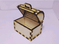 Laser Cut Toy Treasure Chest Box Free Vector File