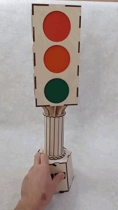 Laser Cut Traffic Light For Kindergarten Free Vector File