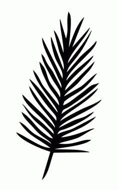 Laser Cut Tropical Palm Leaf Silhouette Free Vector File