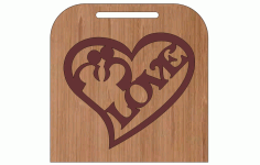Laser Cut Valentines Day Heart Couple Engraved Wooden Tag Free Vector File