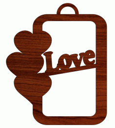 Laser Cut Valentines Day Love Heart Wooden Design Free Vector File