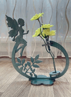 Laser Cut Vase For Decorative Flower Free Vector File