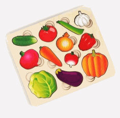 Laser Cut Vegetables Learning Puzzle For Kids Free Vector File, Free Vectors File