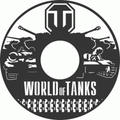 Laser Cut Vinyl Record World Of Tanks Clock Free Vector File, Free Vectors File