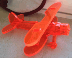 Laser Cut Waco Biplane 3d Puzzle Acrylic Free Vector File, Free Vectors File