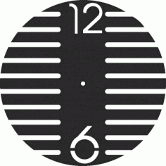 Laser Cut Wall Clock Simple Free DXF File