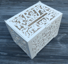 Laser Cut Wedding Card Box Party Decorations Wooden Money Box Free Vector File