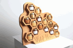 Laser Cut Wild Hives Honey Display Free Vector File