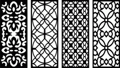 Laser Cut Window Floral Lattice Stencil Circular Pattern Free DXF File