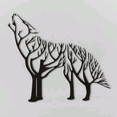 Laser Cut Wolf Wall Decor Free Vector File