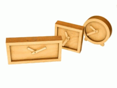 Laser Cut Wood Desk Clock Wooden Clock For Him Free Vector File