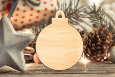 Laser Cut Wooden Bauble Shapes For Christmas Tree Decoration Free Vector File