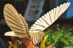 Laser Cut Wooden Bird Free DXF File
