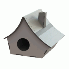 Laser Cut Wooden Birdhouse Free Vector File