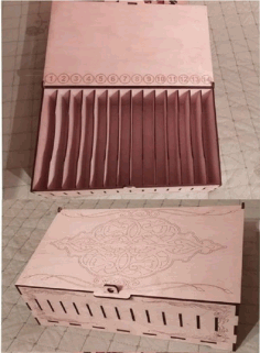 Laser Cut Wooden Box With Cells Free Vector File, Free Vectors File