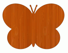 Laser Cut Wooden Butterfly Shaped Unfinished Cutout Free Vector File