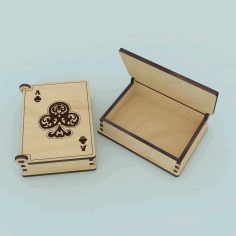 Laser Cut Wooden Card Box Free Vector File, Free Vectors File