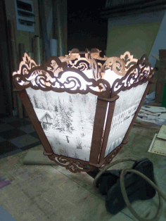 Laser Cut Wooden Decorative Lamp Free Vector File