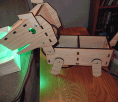 Laser Cut Wooden Dog Lamp Free Vector File